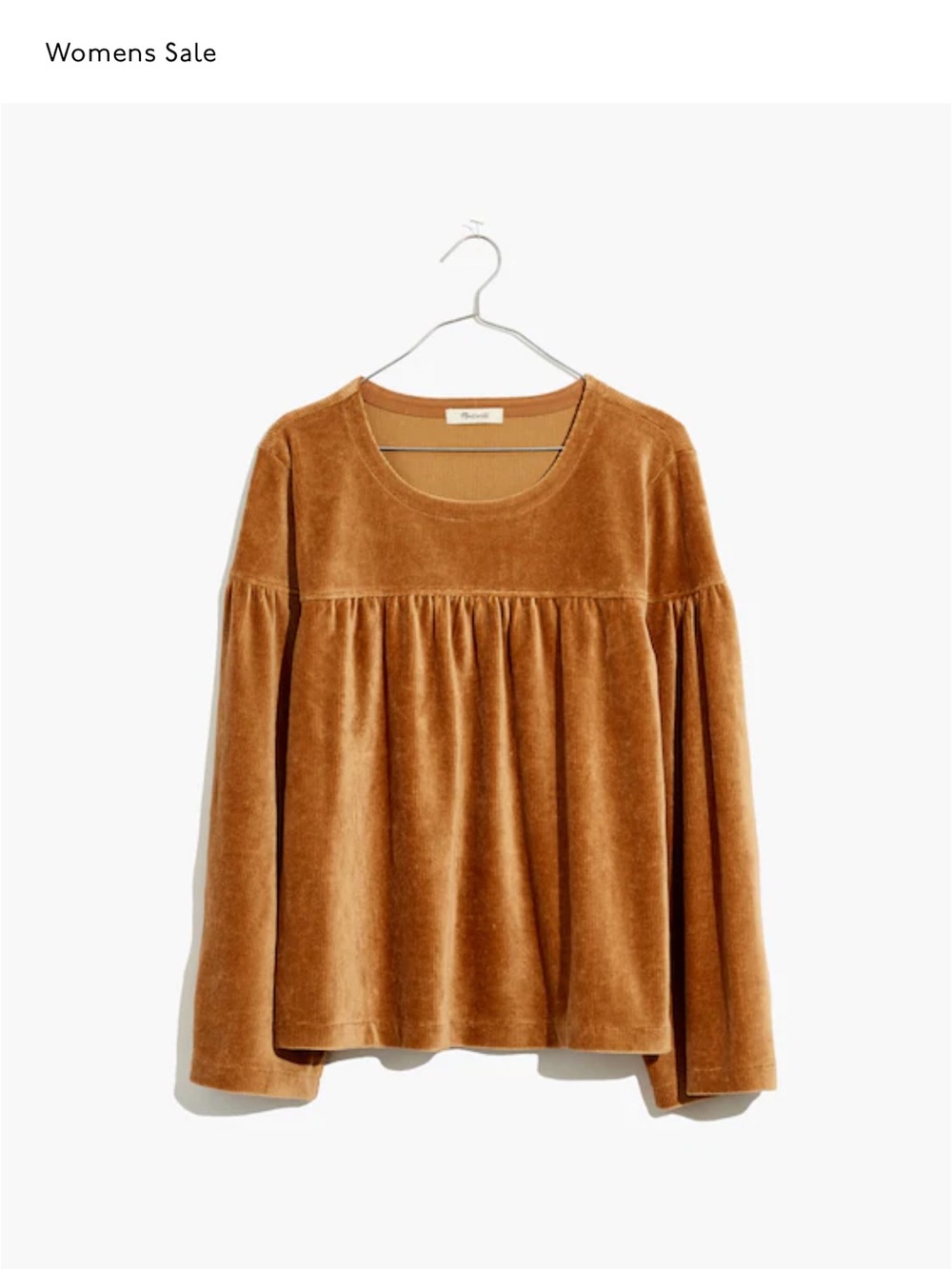 Madewell Texture & Thread Corduroy Swing Top